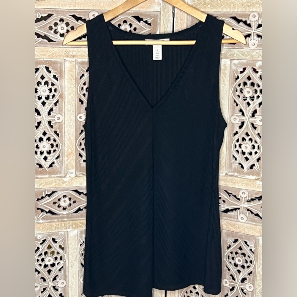 WHBM Black Tunic Top Loose Tank Women’s Size S
